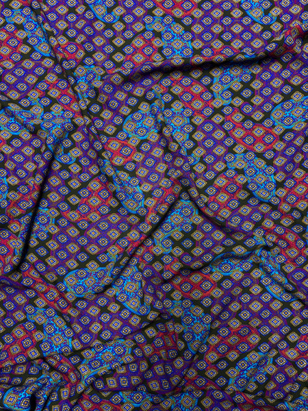 WC-9296W-A DIGITAL PAISLEY MEDLALION PRINT WOOL CHALLIS. MADE IN ITALY.