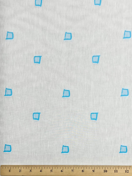 LI-9213W-A  GEO DESIGN FIL COUPE LINEN BLEND. ITALY