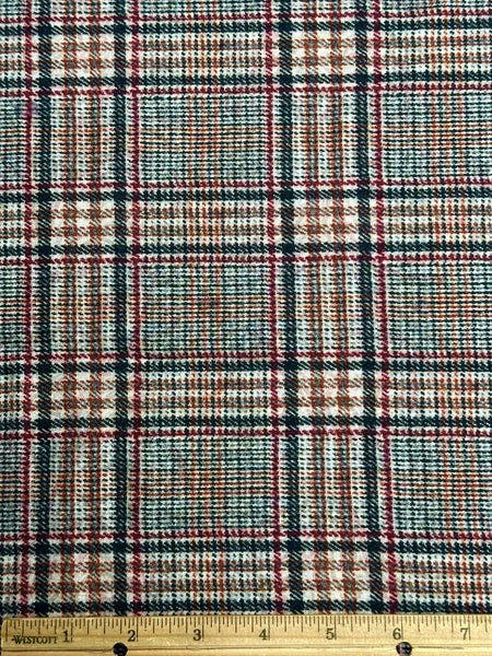 REF-191 REVERSIBLE PRINTED WOOL LIGHWEIGHT COATING. BURBERRY. ITALY. A CUT OF 1 YARD.