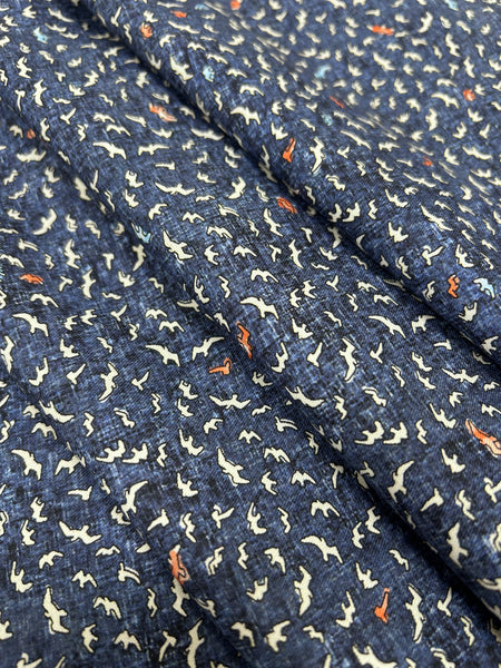 CP-8045W SKY BIRD PRINT COTTON POPLIN. LEGGIUNO. ITALY. A CUT OF 2.5 YARDS.