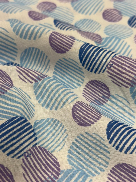 LI-9250W POLKA DOT PRINT LINEN. LEGGIUNO. ITALY.