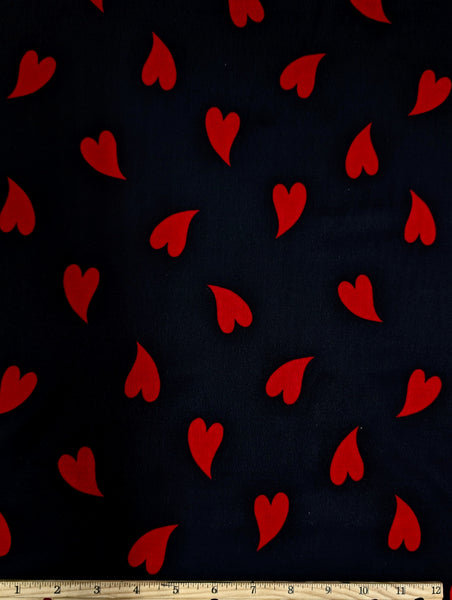 RV-9040W HEART PRINT VISCOSE CREPE. ITALY.