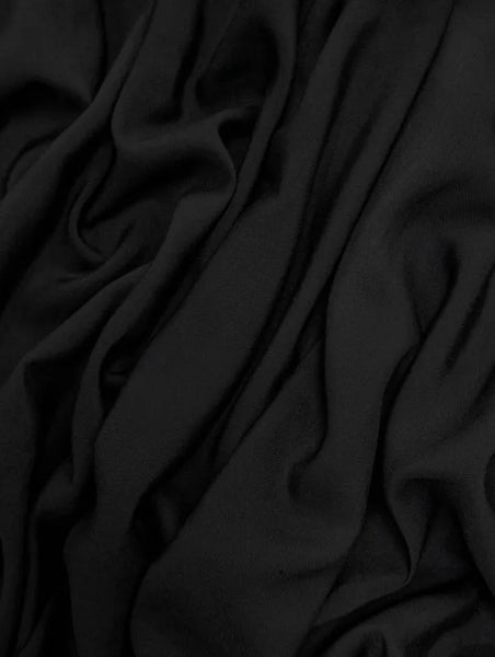 RV-9044W-B JET BLACK VISCOSE CHALLIS. ITALY.