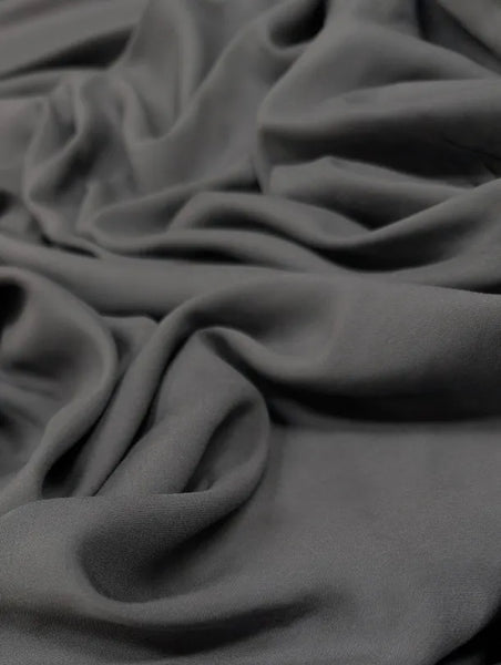 RV-9044W-A DARK GRAY VISCOSE CHALLIS. ITALY.