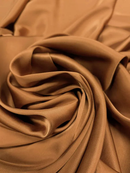 RV-9043W-B CINNAMON STRETCH VISCOSE CHARMEUSE. ITALY