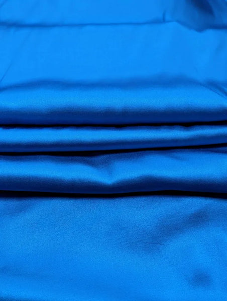 RV-9043W-A SKY BLUE STRETCH VISCOSE CHARMEUSE. ITALY
