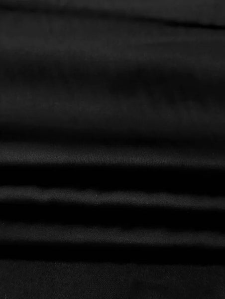 RV-9043W-C JET BLACK STRETCH VISCOSE CHARMEUSE. ITALY