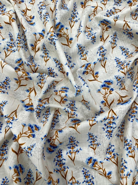 LI-9177W BOTANICAL PRINT LINEN LYOCELL. ITALY