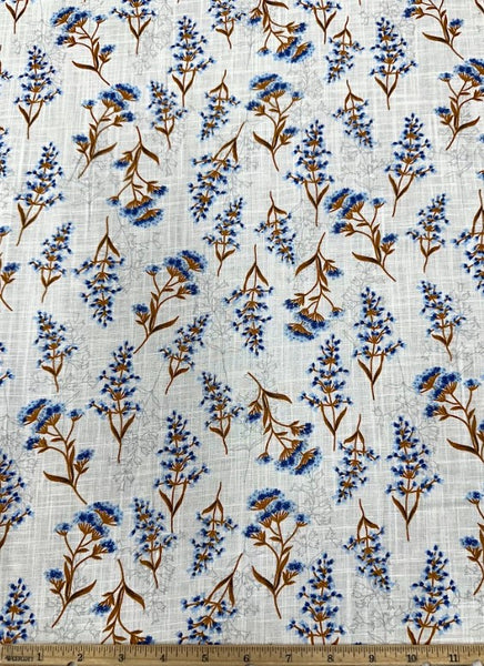 LI-9177W BOTANICAL PRINT LINEN LYOCELL. ITALY