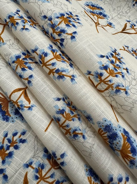 LI-9177W BOTANICAL PRINT LINEN LYOCELL. ITALY