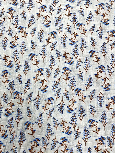 LI-9177W BOTANICAL PRINT LINEN LYOCELL. ITALY