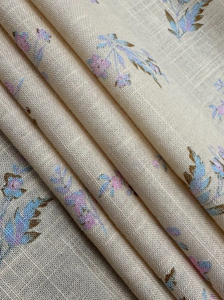 S-9179W BOTANICAL PRINT LINEN ECOVERO. ITALY