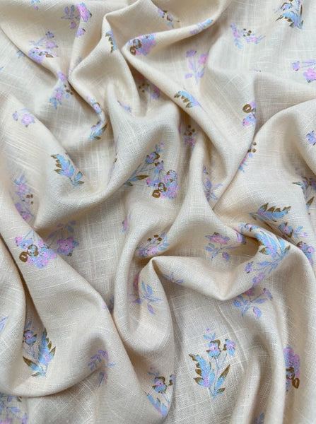 S-9179W BOTANICAL PRINT LINEN ECOVERO. ITALY