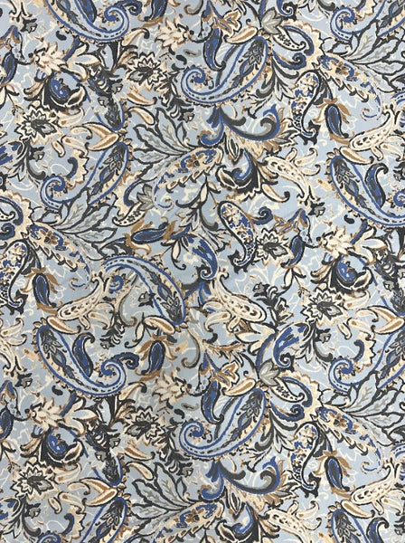 RV-9199W PORCELAIN PAISLEY PRINT VISCOSE CHALLIS. ITALY
