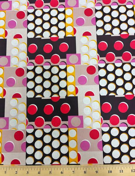 CP-9224W KUSAMA-INSPIRED DOTTED PRINT COTTON POPLIN. RATTI. ITALY