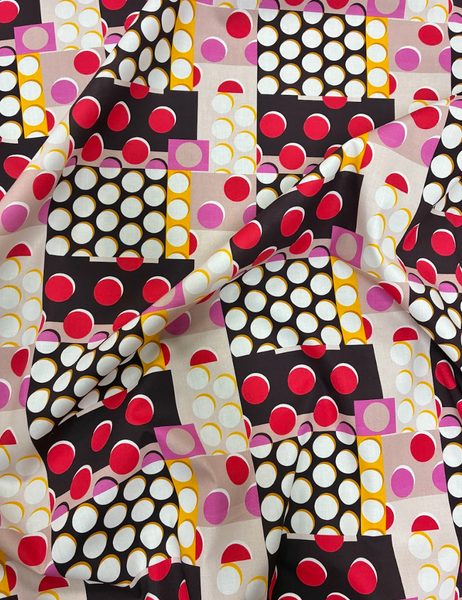 CP-9224W KUSAMA-INSPIRED DOTTED PRINT COTTON POPLIN. RATTI. ITALY