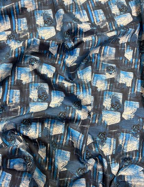 CP-9226W EYELET LOOK ABSTRACT PRINT COTTON POPLIN . ITALY