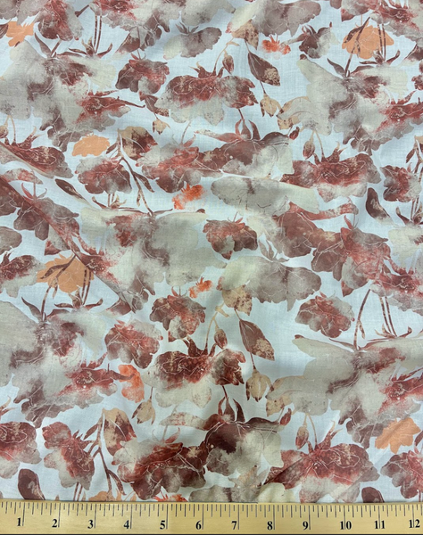 CP-9227W WATERCOLOR FLORAL PRINT COTTON LAWN. ITALY