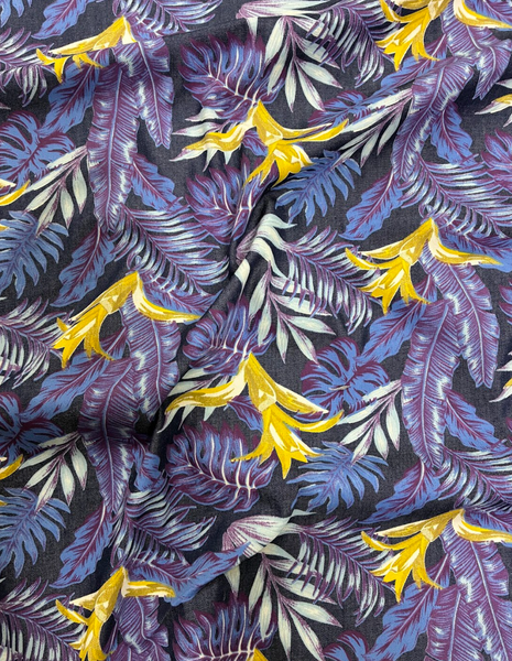 CP-9229W TROPICAL PRINT COTTON CHAMBRAY POPLIN. ITALY