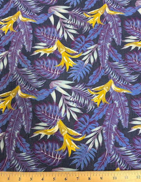 CP-9229W TROPICAL PRINT COTTON CHAMBRAY POPLIN. ITALY