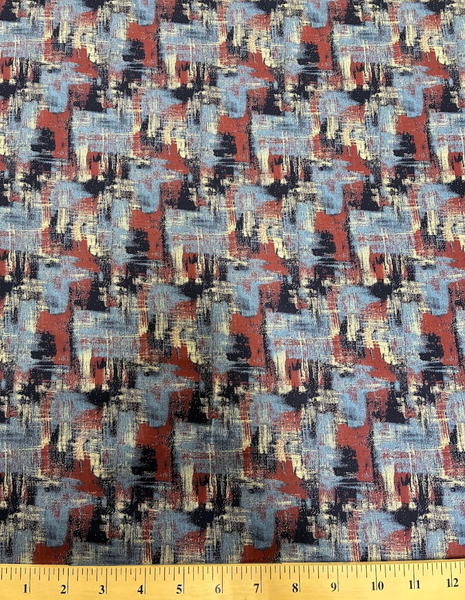 CP-9230W ABSTRACT PRINT COTTON POPLIN. ITALY