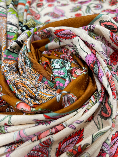 RVK-9234W FLORAL PRINT VISCOSE KNIT PANEL. ITALY