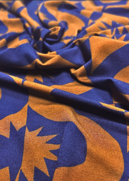 RVK-9235W ABSTRACT PRINT VISCOSE KNIT. ITALY