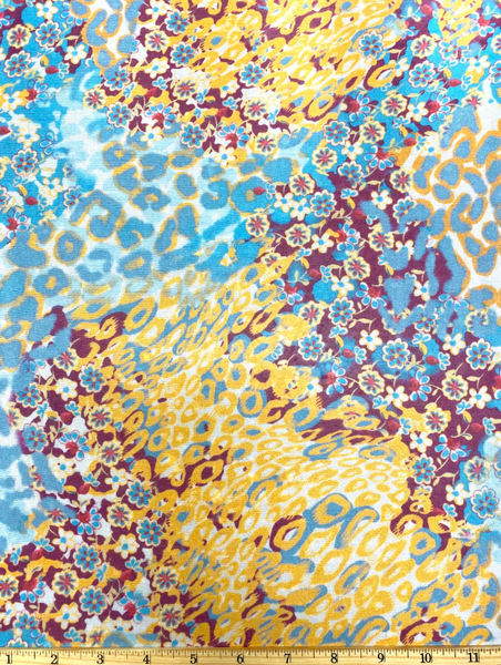 S-9247W ABSTRACT PRINT FINE SILK CHARMEUSE. ITALY