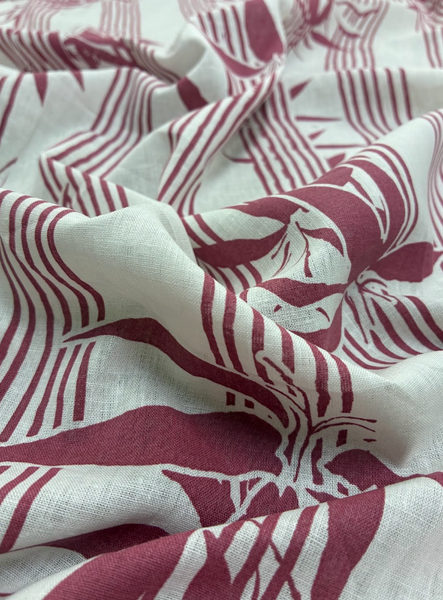 LI-9219W BAMBOO PRINT LINEN POPLIN. ITALY
