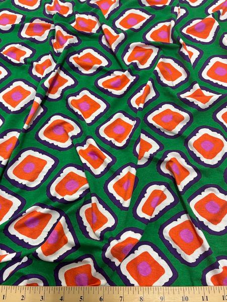 RVK-9264W  LILLY PULITZER-INSPIRED OUTLINE PRINT VISCOSE JERSEY KNIT. ITALY
