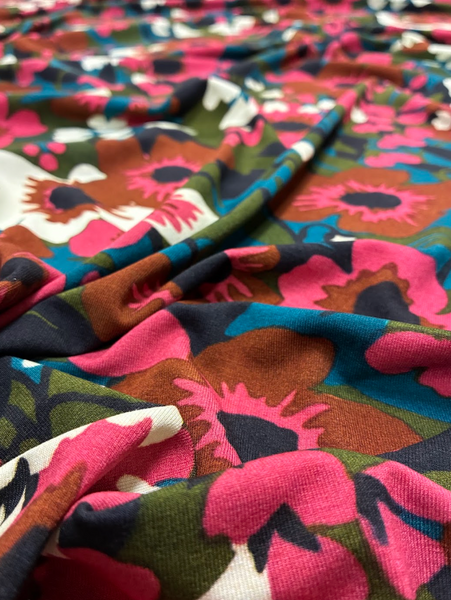 RVK-9256W FLORAL PRINT VISCOSE JERSEY KNIT. ITALY