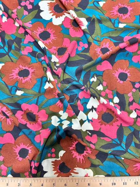 RVK-9256W FLORAL PRINT VISCOSE JERSEY KNIT. ITALY