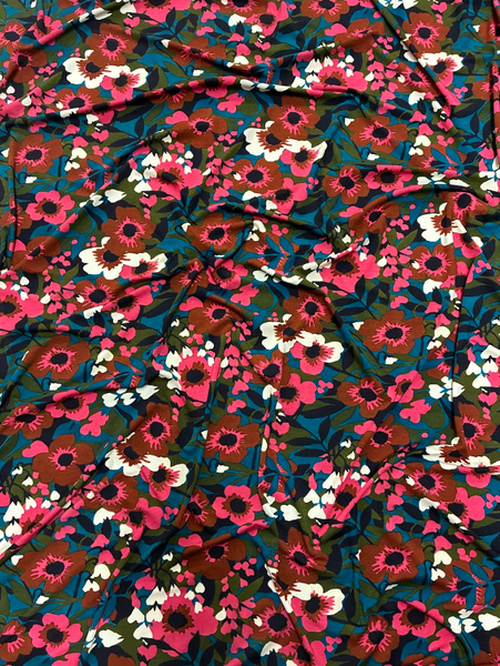 RVK-9256W FLORAL PRINT VISCOSE JERSEY KNIT. ITALY