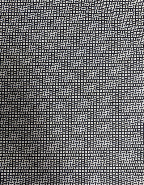 REF-204 DESIGNER GEO PRINT COTTON SHIRTING. BUGATCHI. ITALY. A CUT OF 3-3/4 YARDS.