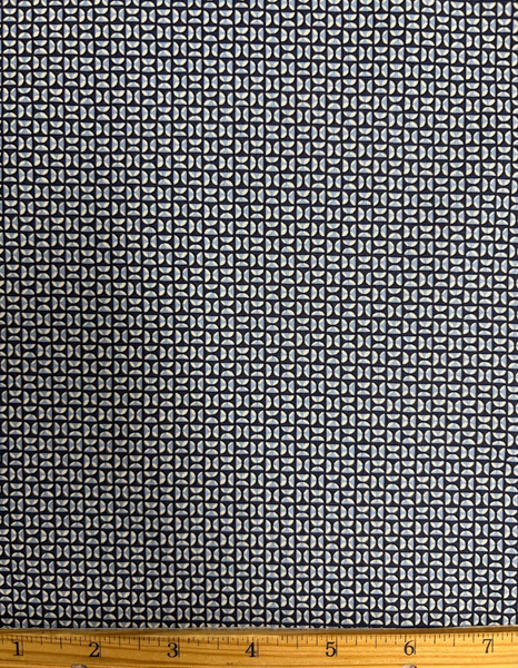 REF-204 DESIGNER GEO PRINT COTTON SHIRTING. BUGATCHI. ITALY. A CUT OF 3-3/4 YARDS.