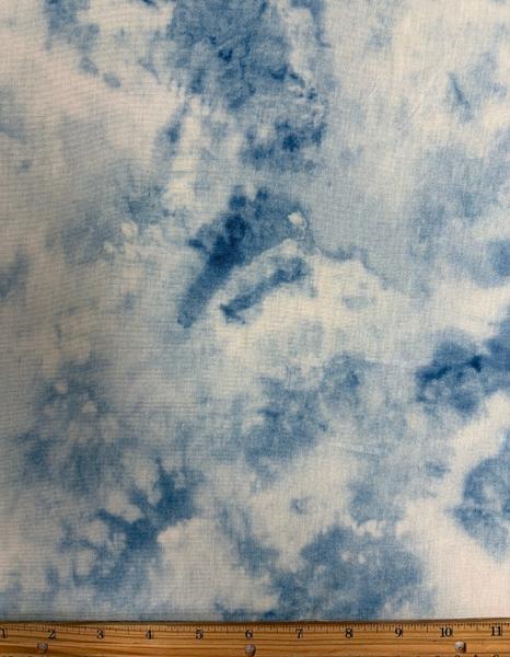 REF-202 TIE-DYE PRINT VISCOSE KNIT. ITALY. A CUT OF 1-1/2 YARDS