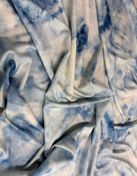 REF-202 TIE-DYE PRINT VISCOSE KNIT. ITALY. A CUT OF 1-1/2 YARDS