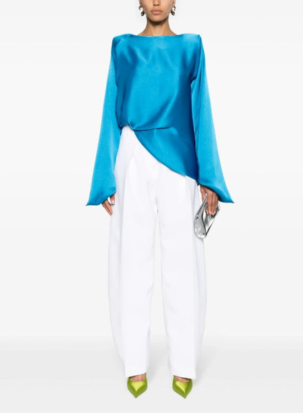 RV-9043W-A SKY BLUE STRETCH VISCOSE CHARMEUSE. ITALY