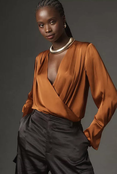 RV-9043W-B CINNAMON STRETCH VISCOSE CHARMEUSE. ITALY