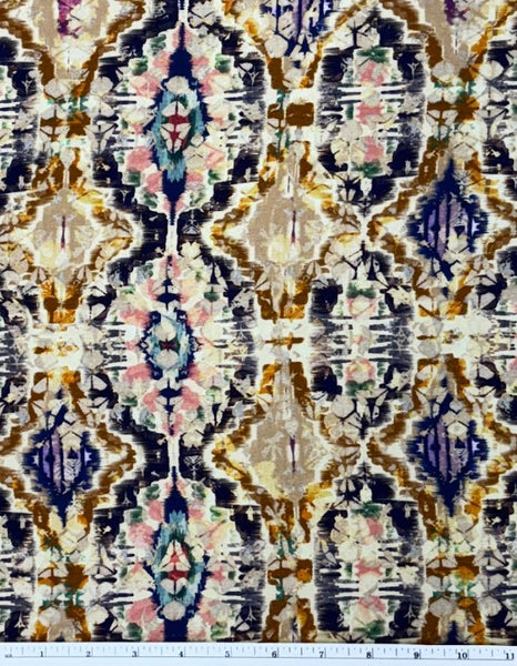 S-9191W BOHEMIAN PRINT VISCOSE CHALLIS. ITALY