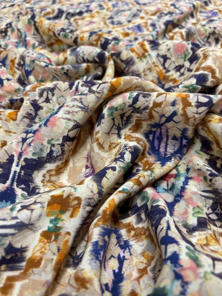 S-9191W BOHEMIAN PRINT VISCOSE CHALLIS. ITALY