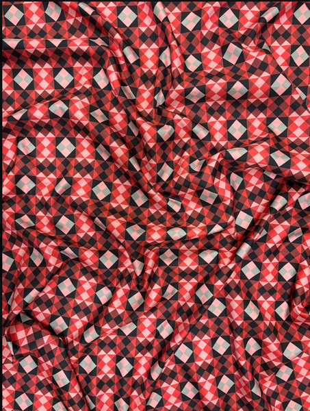 RV-9270W DESIGNER SIGNATURE HARLEQUIN-INSPIRED PRINT SILK TWILL. EMANUEL UNGARO. ITALY
