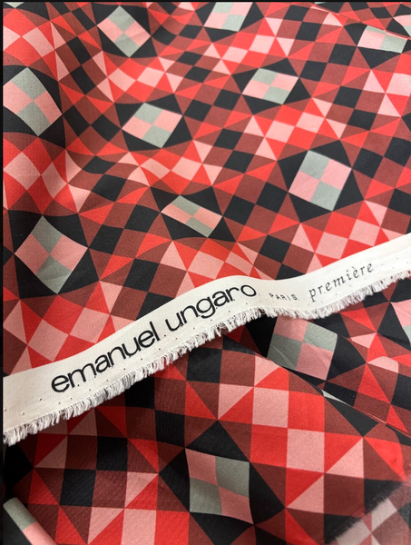 RV-9270W DESIGNER SIGNATURE HARLEQUIN-INSPIRED PRINT SILK TWILL. EMANUEL UNGARO. ITALY