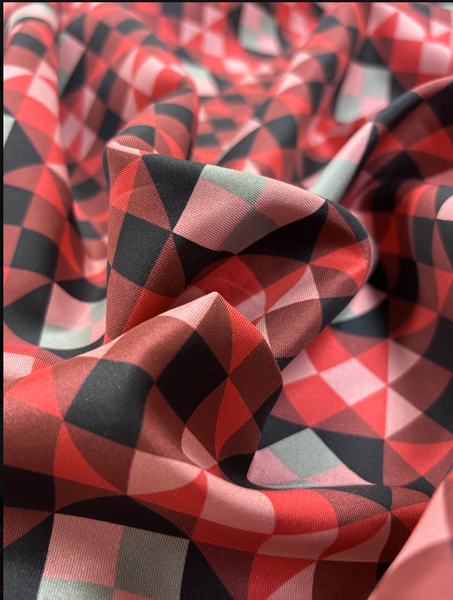 RV-9270W DESIGNER SIGNATURE HARLEQUIN-INSPIRED PRINT SILK TWILL. EMANUEL UNGARO. ITALY