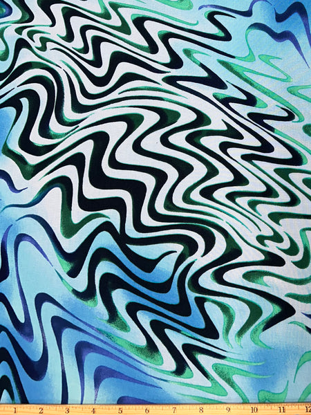 RV-9104W WATER TIGER STRIPE PRINT VISCOSE CHALLIS. ITALY