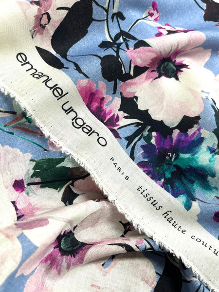 EU-7835W EMANUEL UNGARO SIGNATURE CASHMERE SILK CHALLIS. ITALY