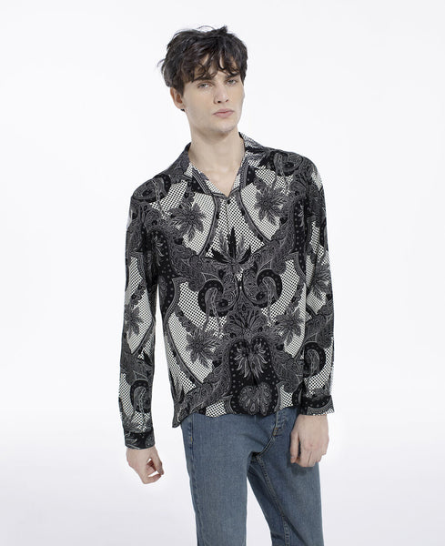 RV-8005W-B DESIGNER BANDANA PRINT PRINT ECOVERO CHALLIS. THE KOOPLES. ITALY