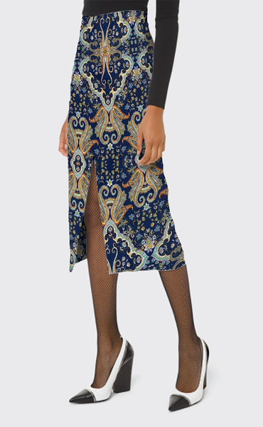 RV-7538W LARGE RICH PAISLEY PRINT VISCOSE TWILL. ITALY