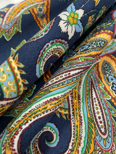 RV-7538W LARGE RICH PAISLEY PRINT VISCOSE TWILL. ITALY