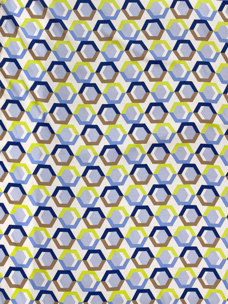 RV-7582W HONEYCOMB PRINT VISCOSE SATIN. ITALY